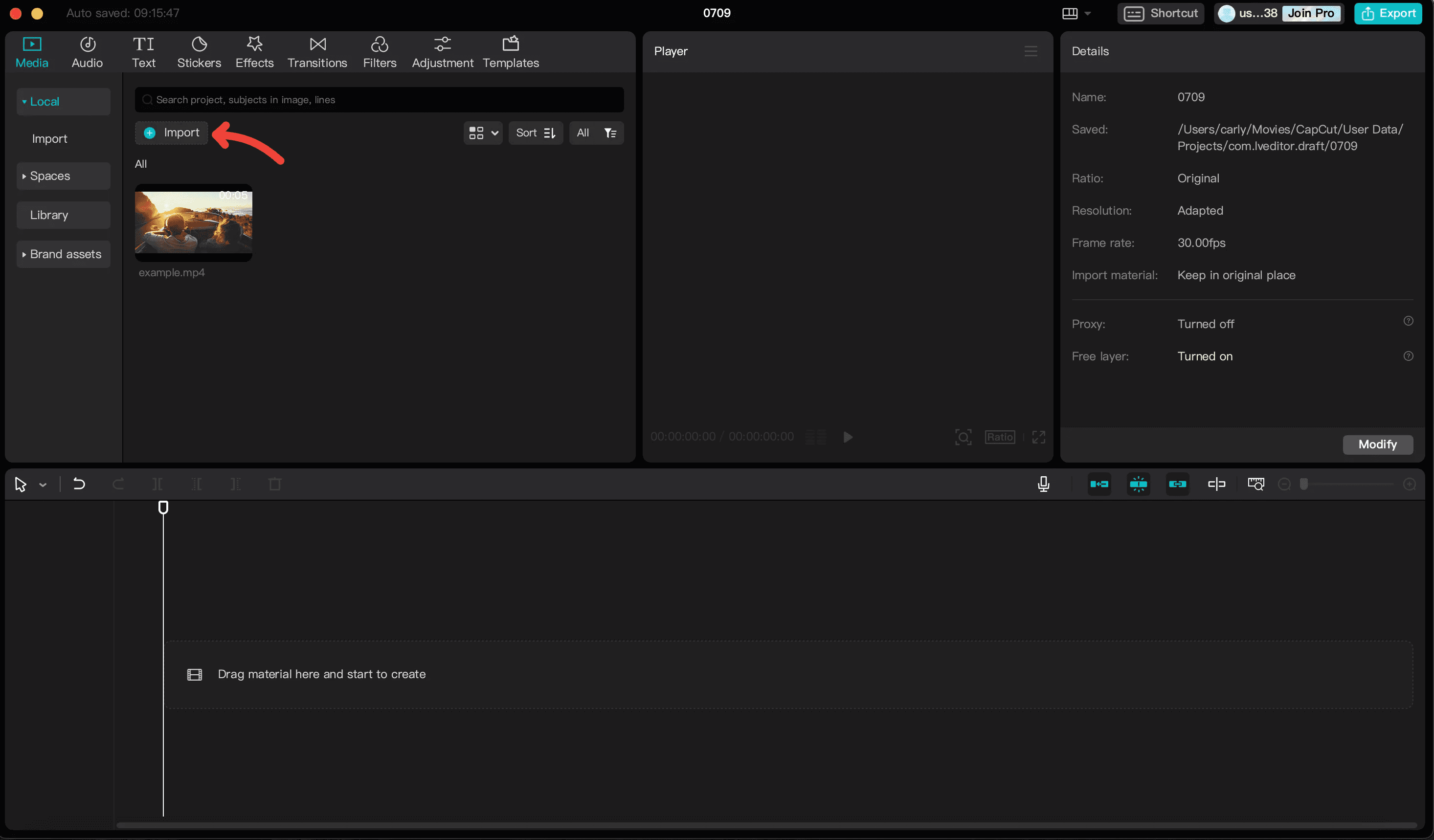 How to import your CapCut video