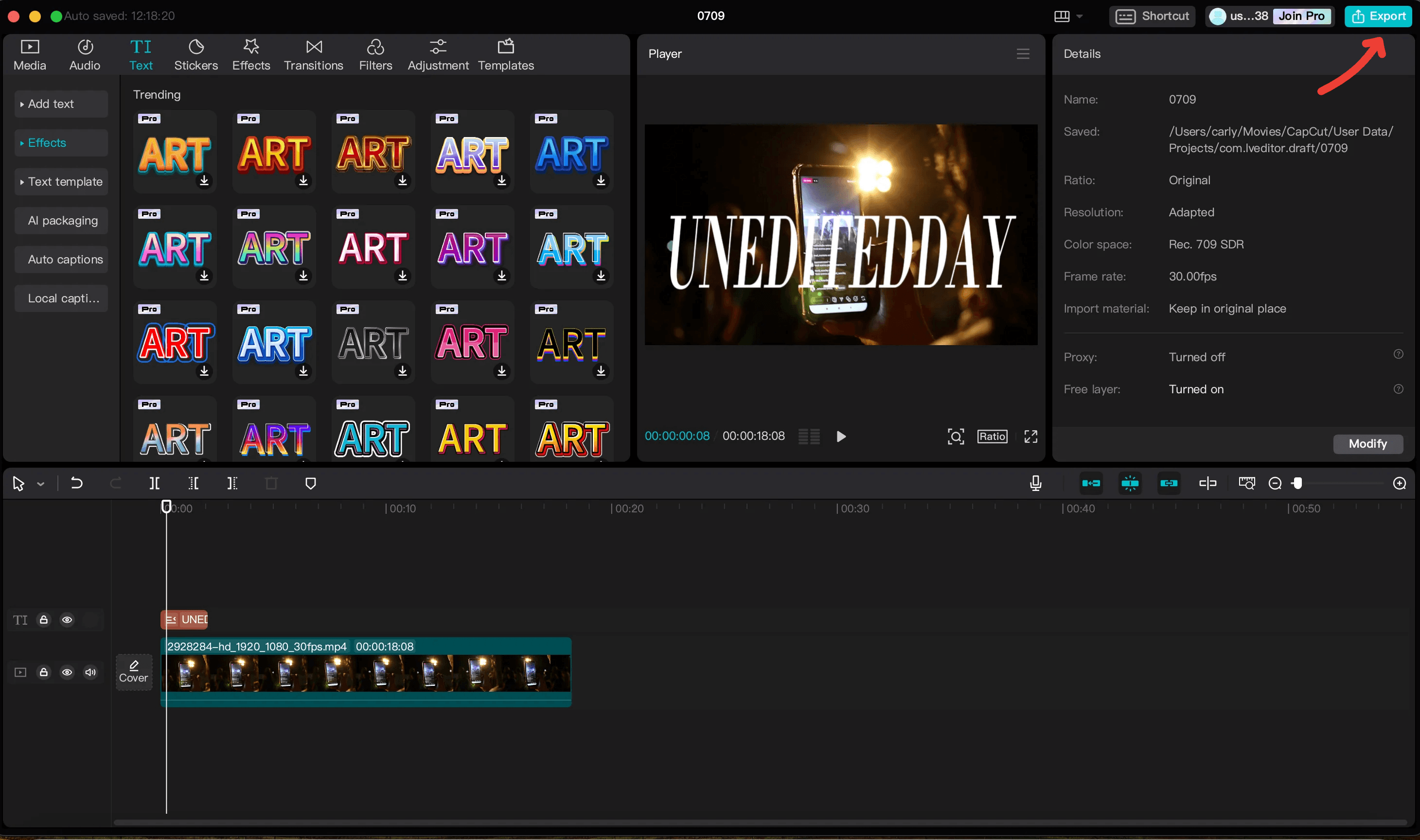 How to export your video on CapCut